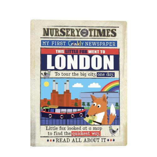 Little Fox went to London - Crinkly Newspaper