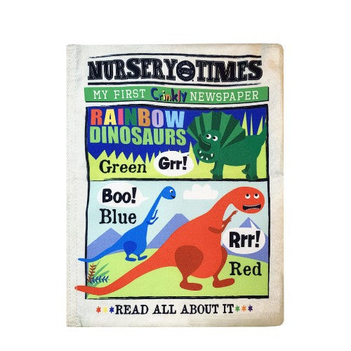 Rainbow Dinosaurs - Crinkly Newspaper