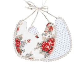 Vintage Style Bib - Red and Spotty