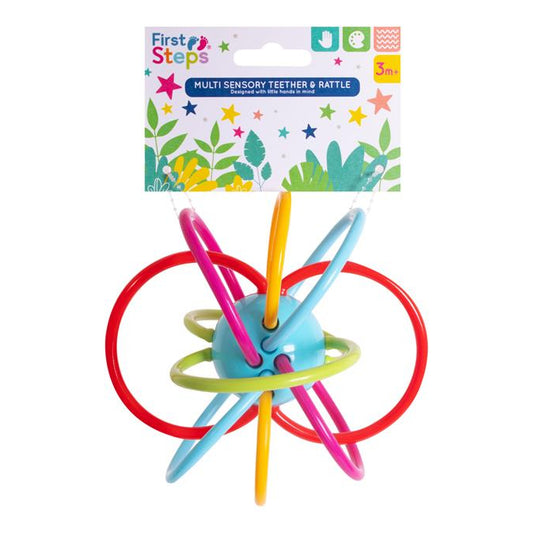 First Steps Loop Rattle Teether Toy