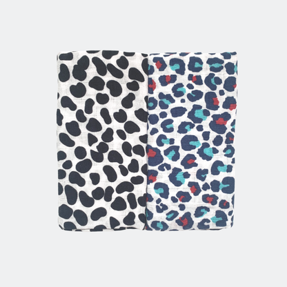 Etta Loves | Animal Print Muslins - 2 Pack - 0-4m  & 5m+