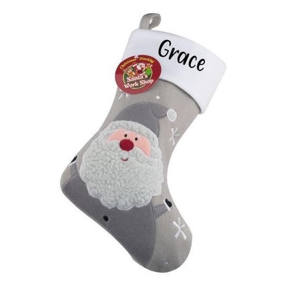 Personalised White Top Christmas Stocking