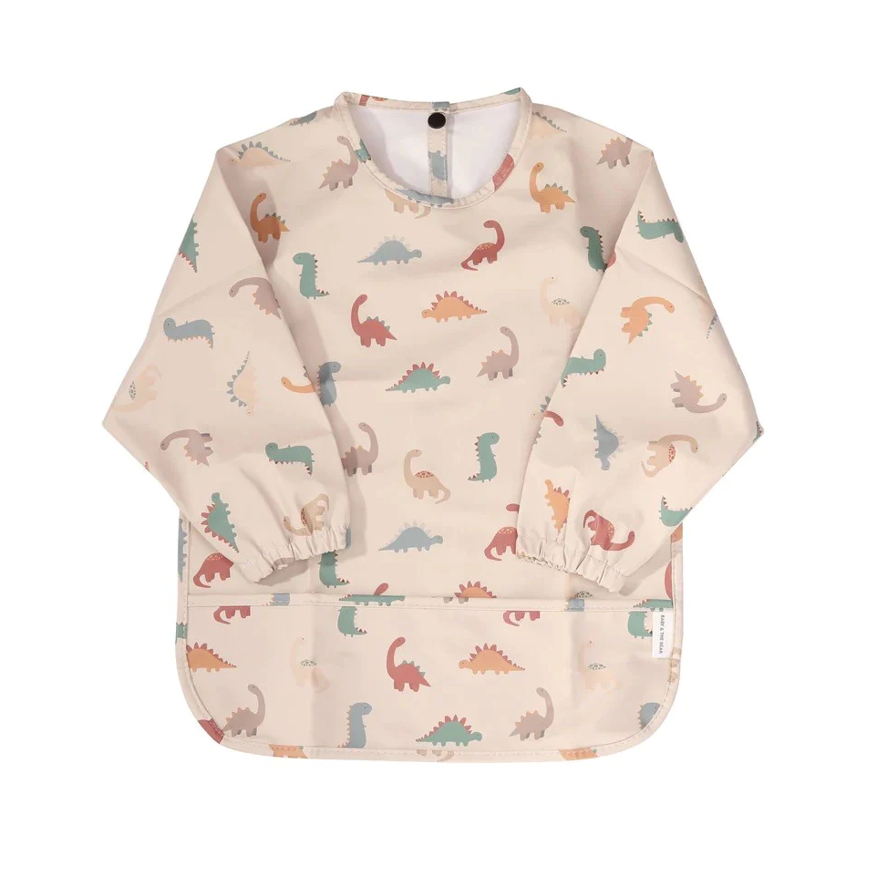 Long Sleeve Bib | Dinosaur Print