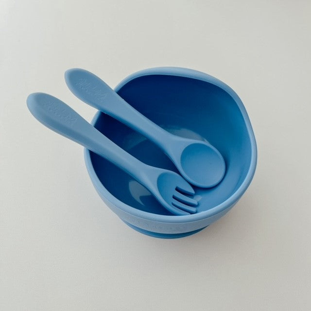 Bowl and Cutlery Set | Bright Blue