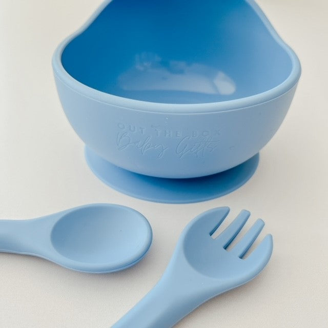 Bowl and Cutlery Set | Bright Blue