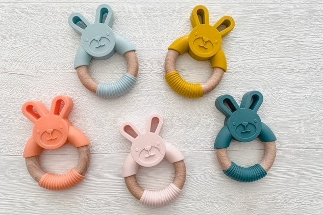 Silicone sale bunny teether