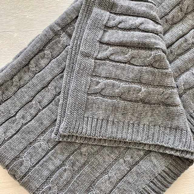 Cotton Cable Knit Blanket