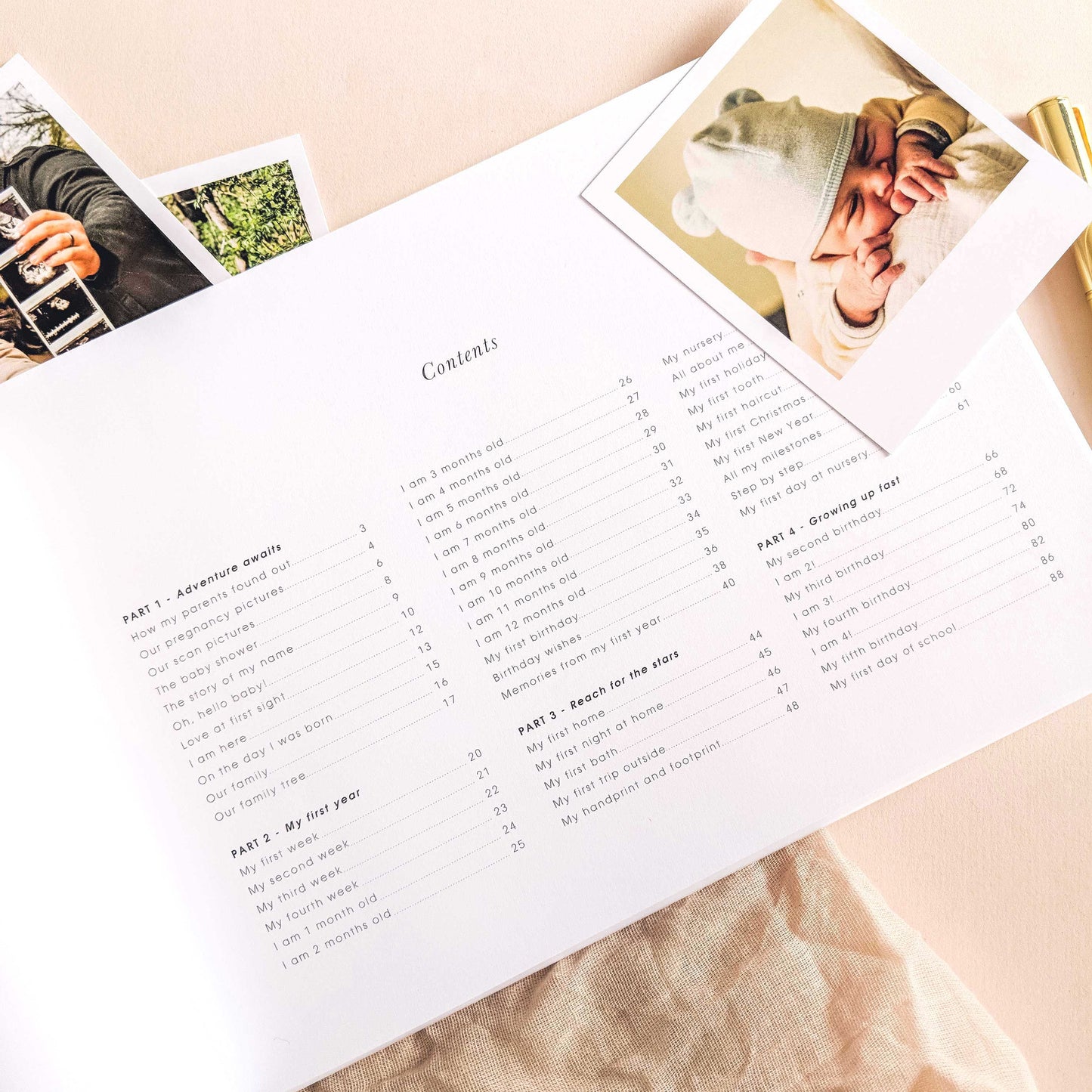 'My Baby Journal' Luxury Record Book | Mustard