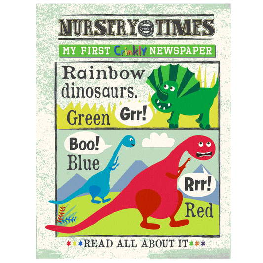 Nursery Times | Crinkly Newspaper | A Day With Dinosaurs