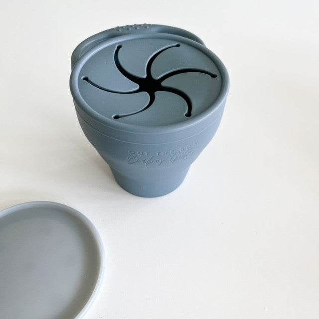 Snack Cup | Collapsible Snack Pot | Grey