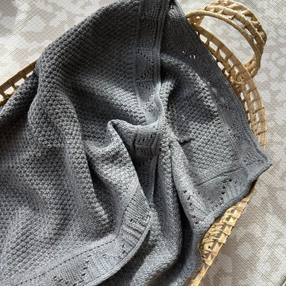 Knitted Grey Blanket
