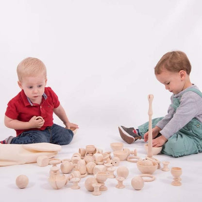 Large Natural Play Set | Heuristic Play | Loose Parts Play 63pcs