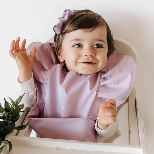 Lavender Frill | Snuggle Hunny Feeding Bib