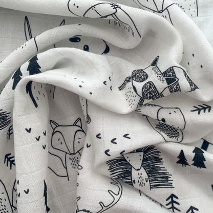 Monochrome Animal Muslin