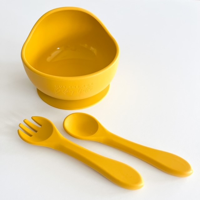 Bowl and Cutlery Set | Mustard
