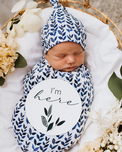 Nightshade | Baby Jersey Wrap & Beanie Set