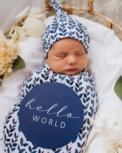 Nightshade | Baby Jersey Wrap & Beanie Set