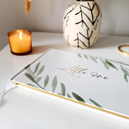 'Little One' Journal Record Book | Olive