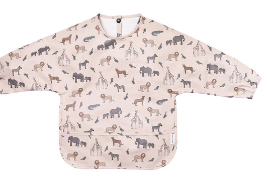 Long Sleeve Bib | Safari Animal Print