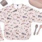 Long Sleeve Bib | Safari Animal Print