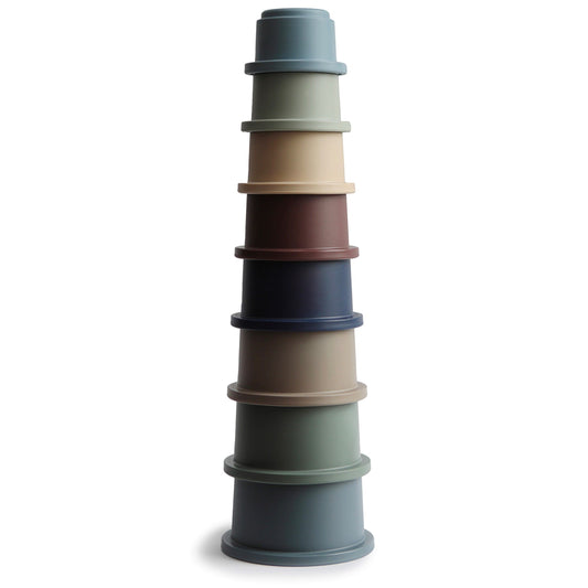 Mushie | Stacking Cups | Forest Colours
