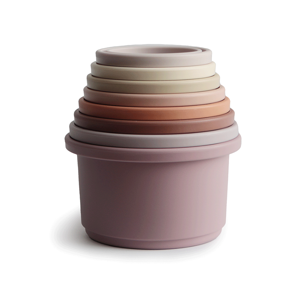 Mushie | Stacking Cups | Petal Colours